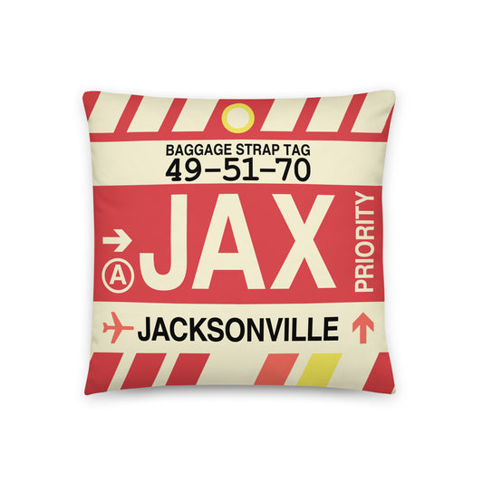 Travel Gift Throw Pillow • JAX Jacksonville • YHM Designs - Image 01
