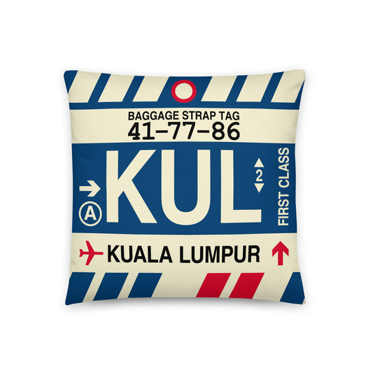 Travel Gift Throw Pillow • KUL Kuala Lumpur • YHM Designs - Image 01