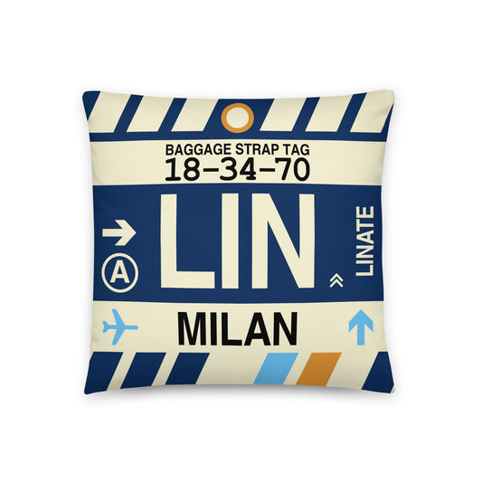 Travel Gift Throw PIllow • LIN Milan • YHM Designs - Image 01