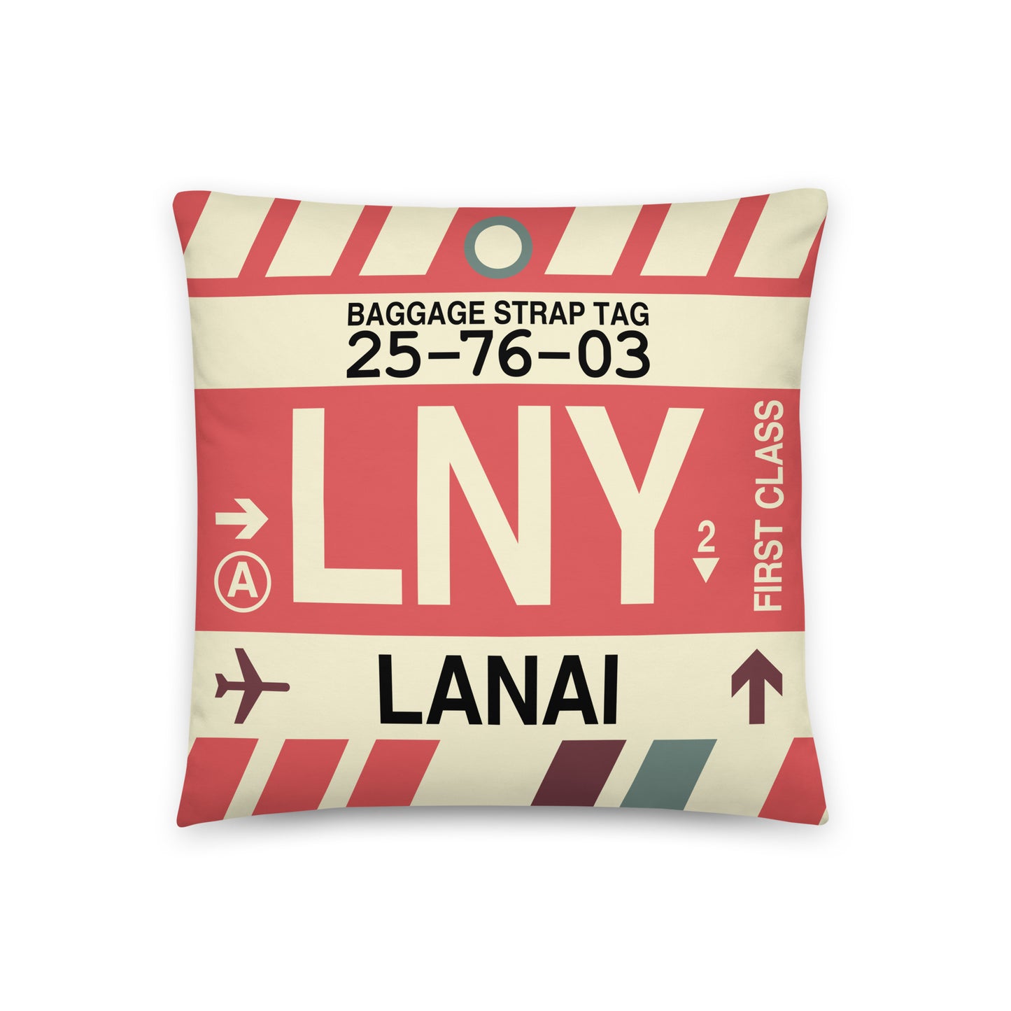 Travel-Themed Throw Pillow • LNY Lanai • YHM Designs - Image 01