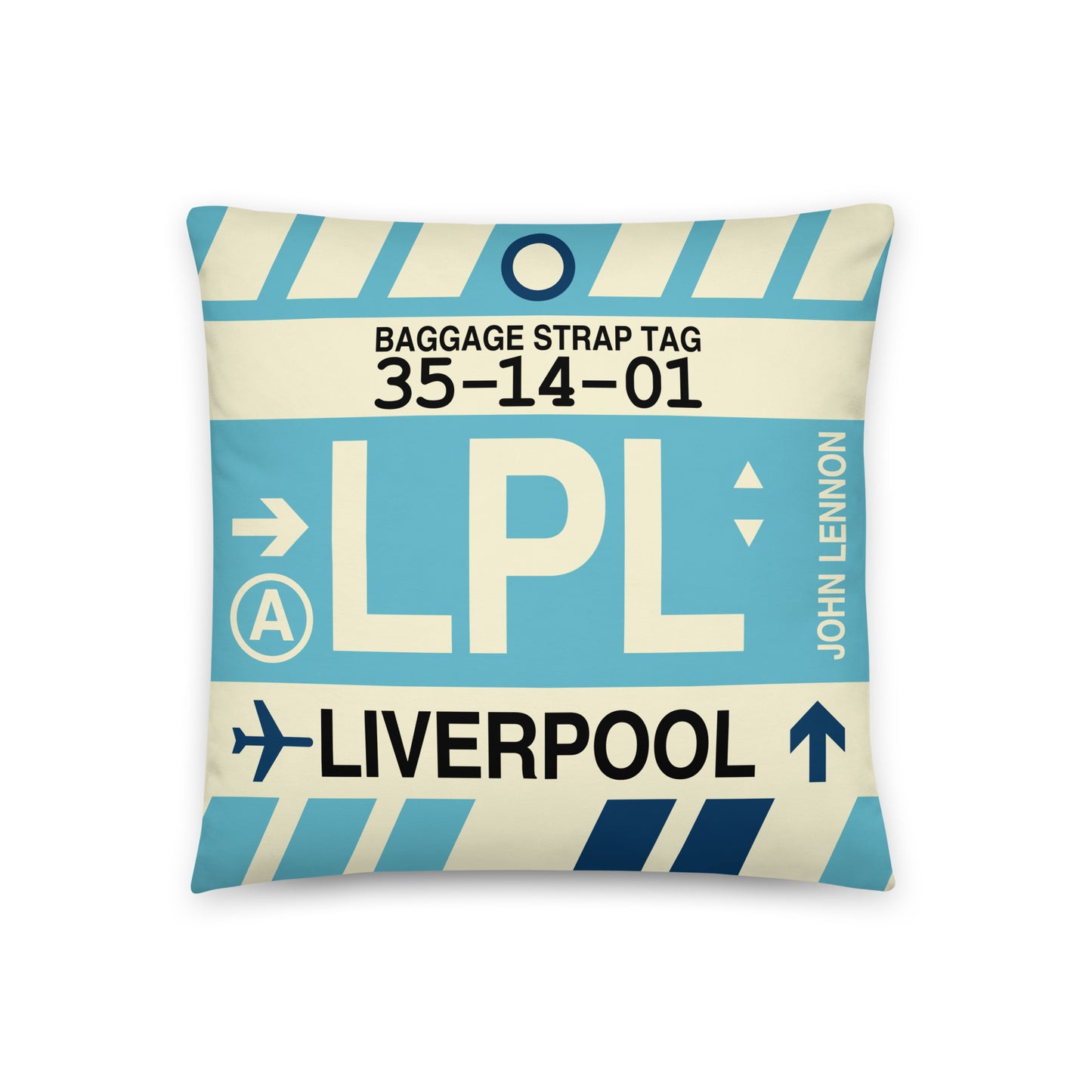 Travel-Themed Throw Pillow • LPL Liverpool • YHM Designs - Image 01