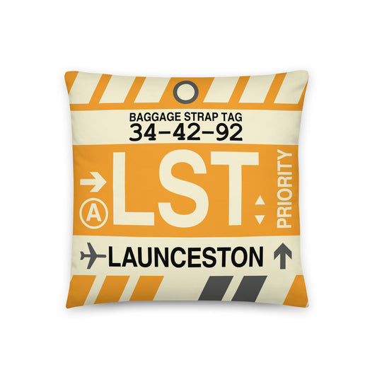 Travel Gift Throw PIllow • LST Launceston • YHM Designs - Image 01