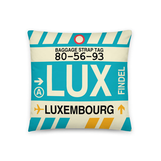 Travel Gift Throw Pillow • LUX Luxembourg Souvenir • YHM Designs - Image 01