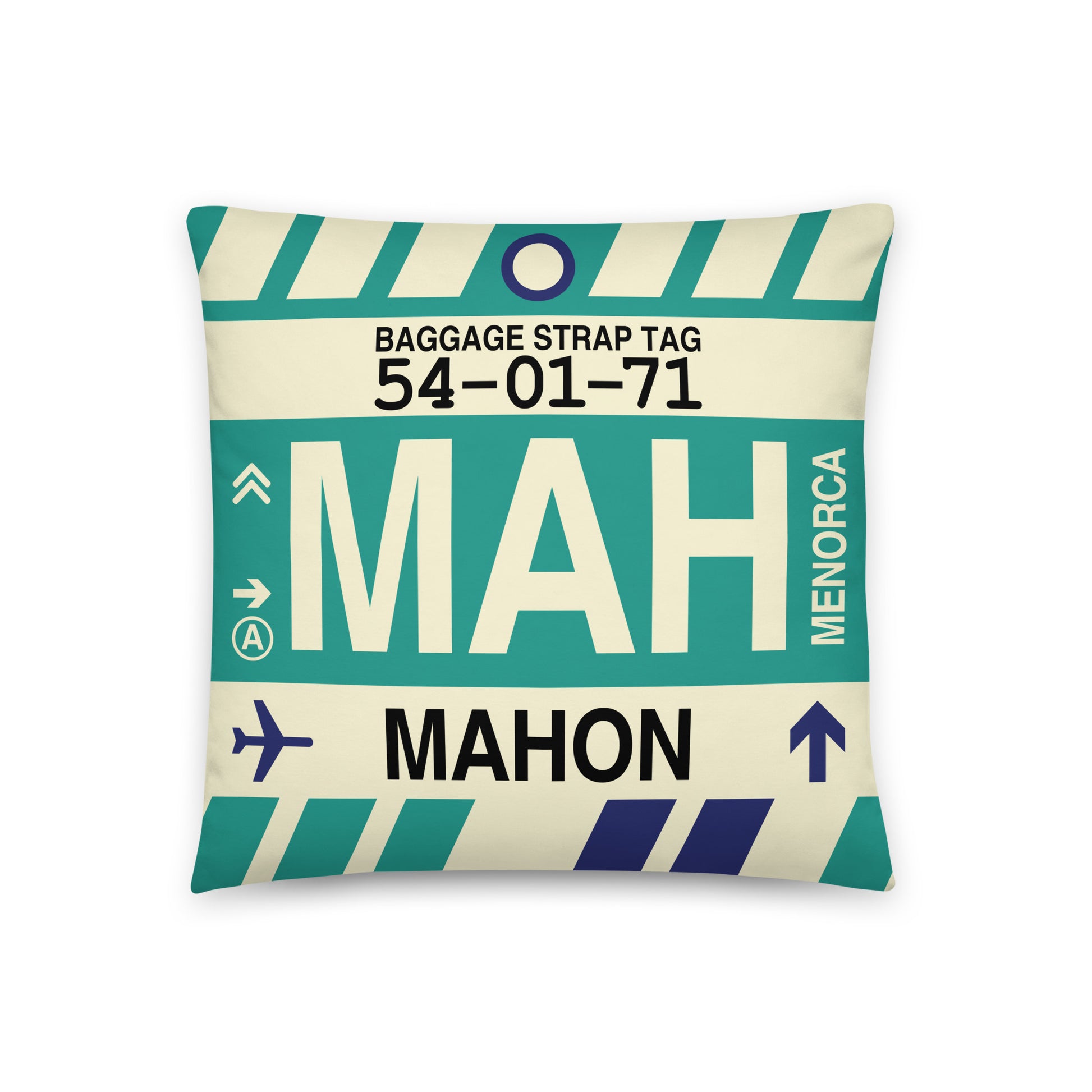 Travel-Themed Throw Pillow • MAH Mahon • YHM Designs - Image 01