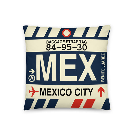 Travel Gift Throw PIllow • MEX Mexico City • YHM Designs - Image 01