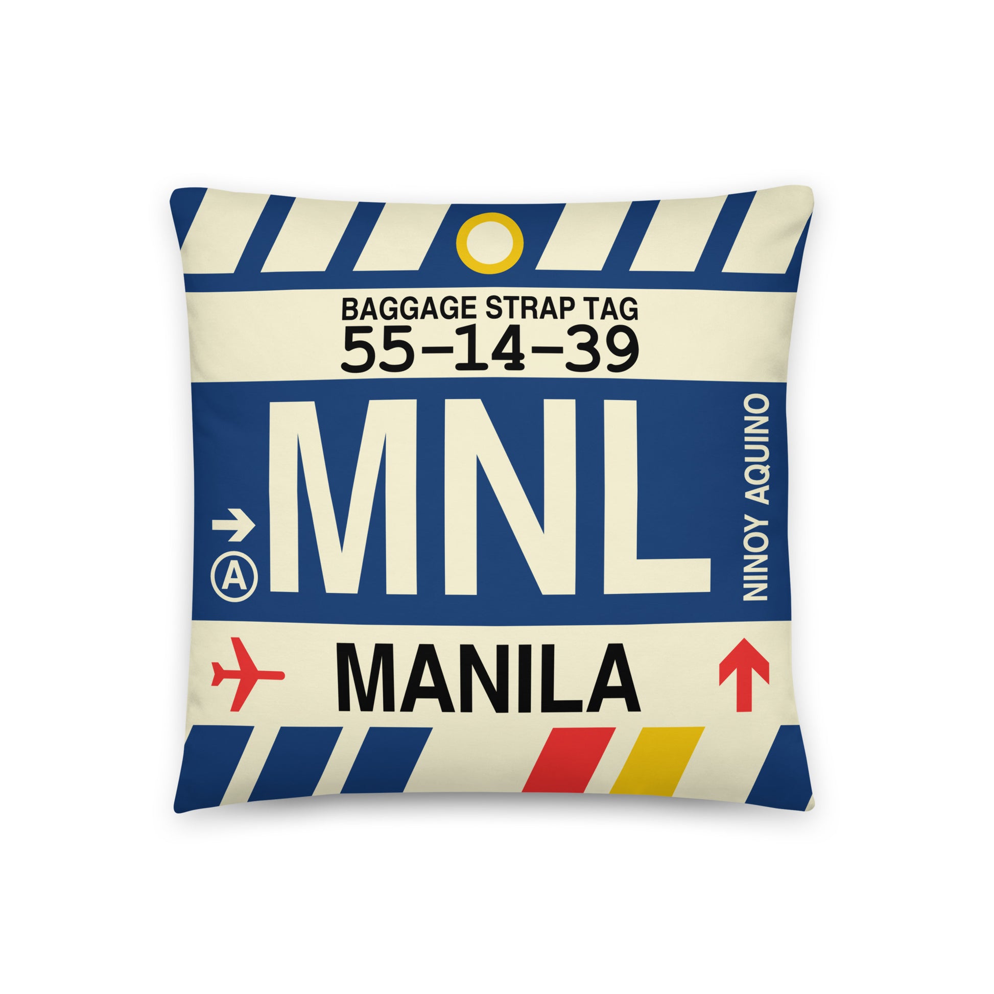 Travel-Themed Throw Pillow • MNL Manila • YHM Designs - Image 01