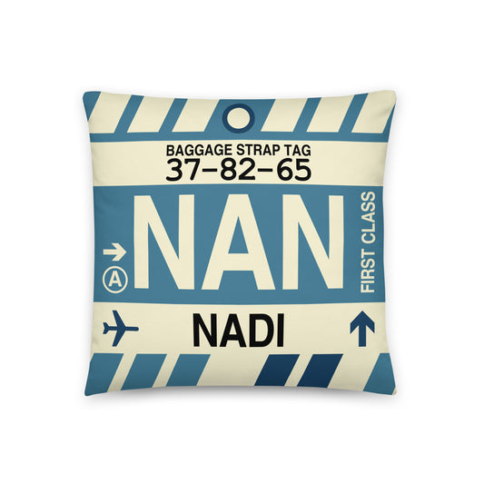 Travel Gift Throw PIllow • NAN Nadi • YHM Designs - Image 01