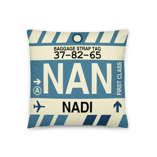 Travel Gift Throw Pillow • NAN Nadi • YHM Designs - Image 01