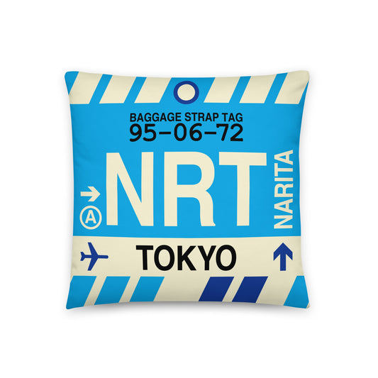 Travel Gift Throw PIllow • NRT Tokyo • YHM Designs - Image 01