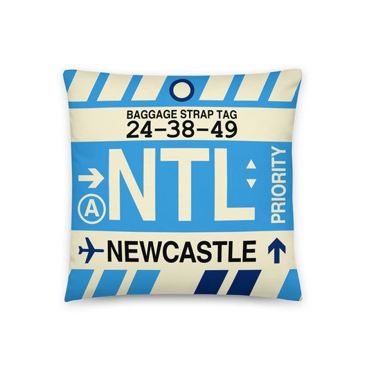Travel Gift Throw PIllow • NTL Newcastle • YHM Designs - Image 01