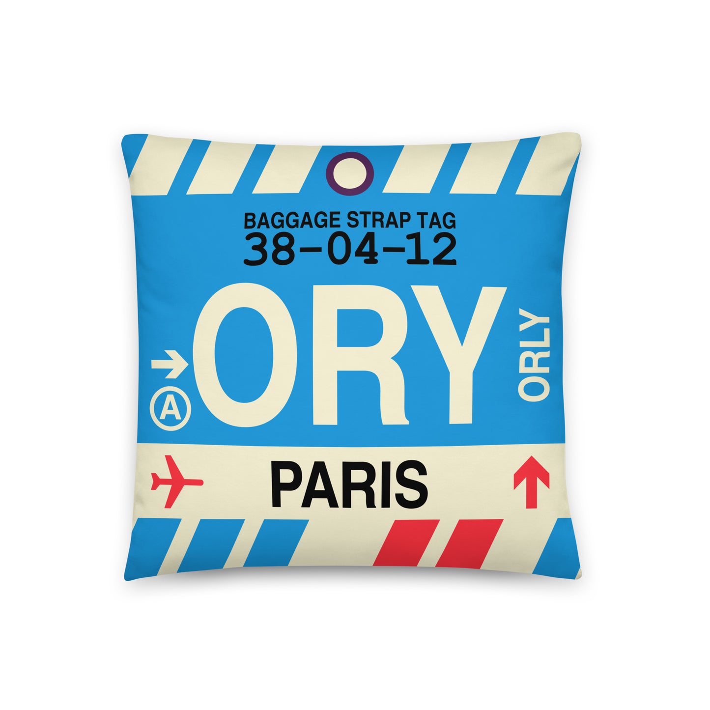 Travel-Themed Throw Pillow • ORY Paris • YHM Designs - Image 01