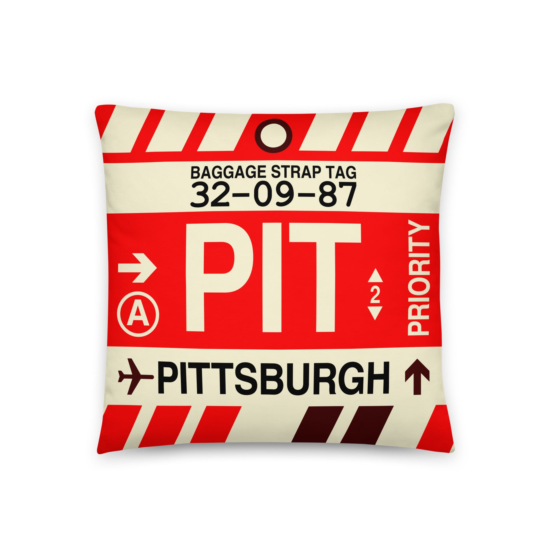 Travel Gift Throw Pillow • PIT Pittsburgh • YHM Designs - Image 01
