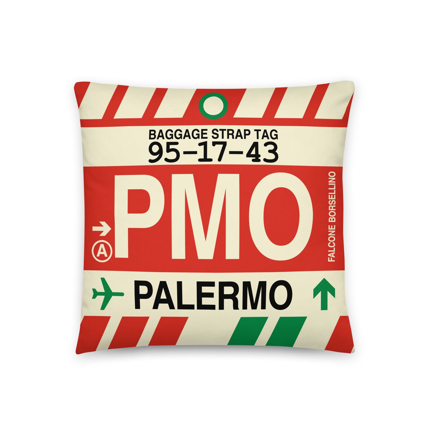 Travel-Themed Throw Pillow • PMO Palermo • YHM Designs - Image 01