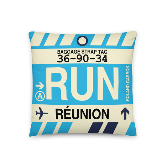 Travel Gift Throw Pillow • RUN St-Denis • YHM Designs - Image 01