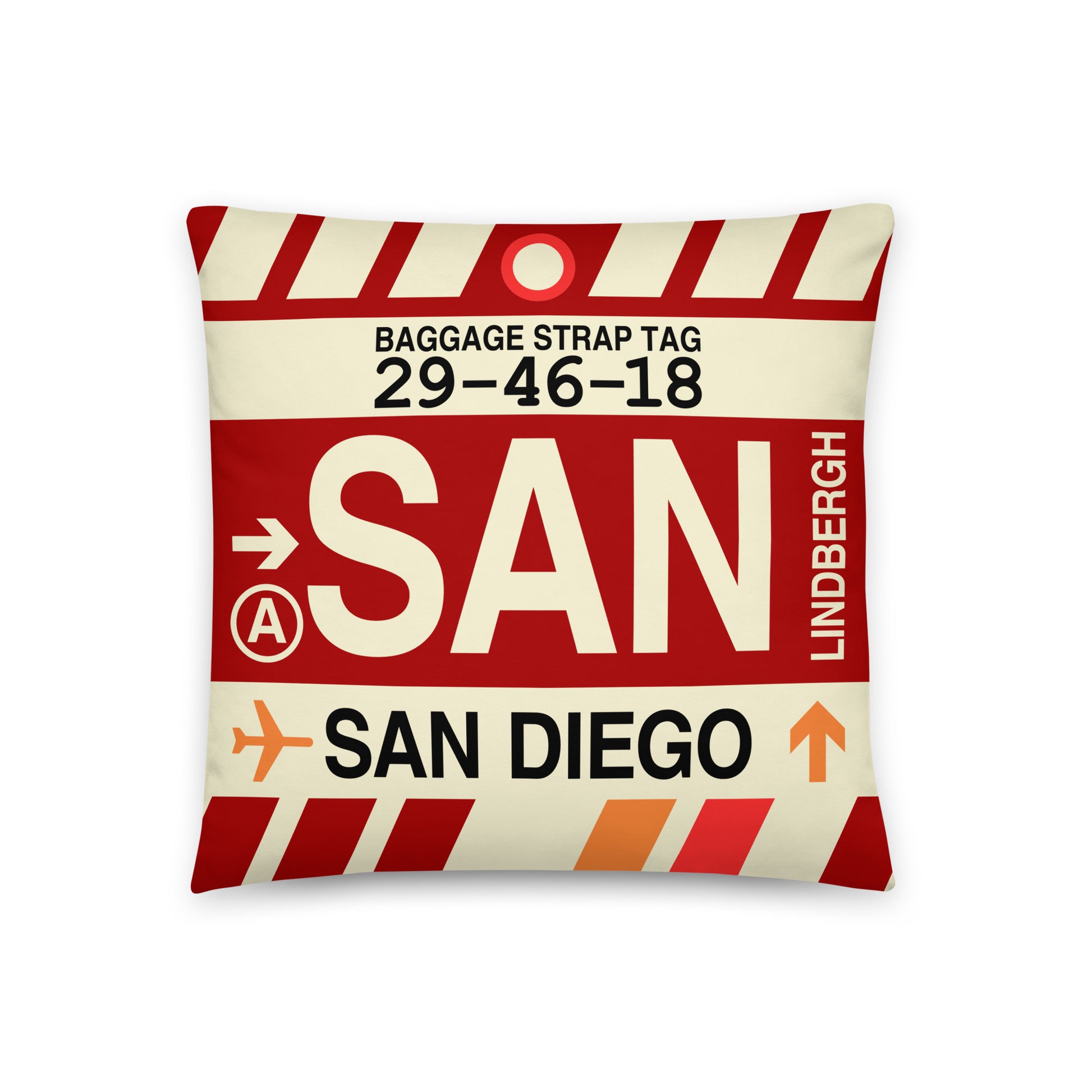 Travel Gift Throw PIllow • SAN San Diego • YHM Designs - Image 01