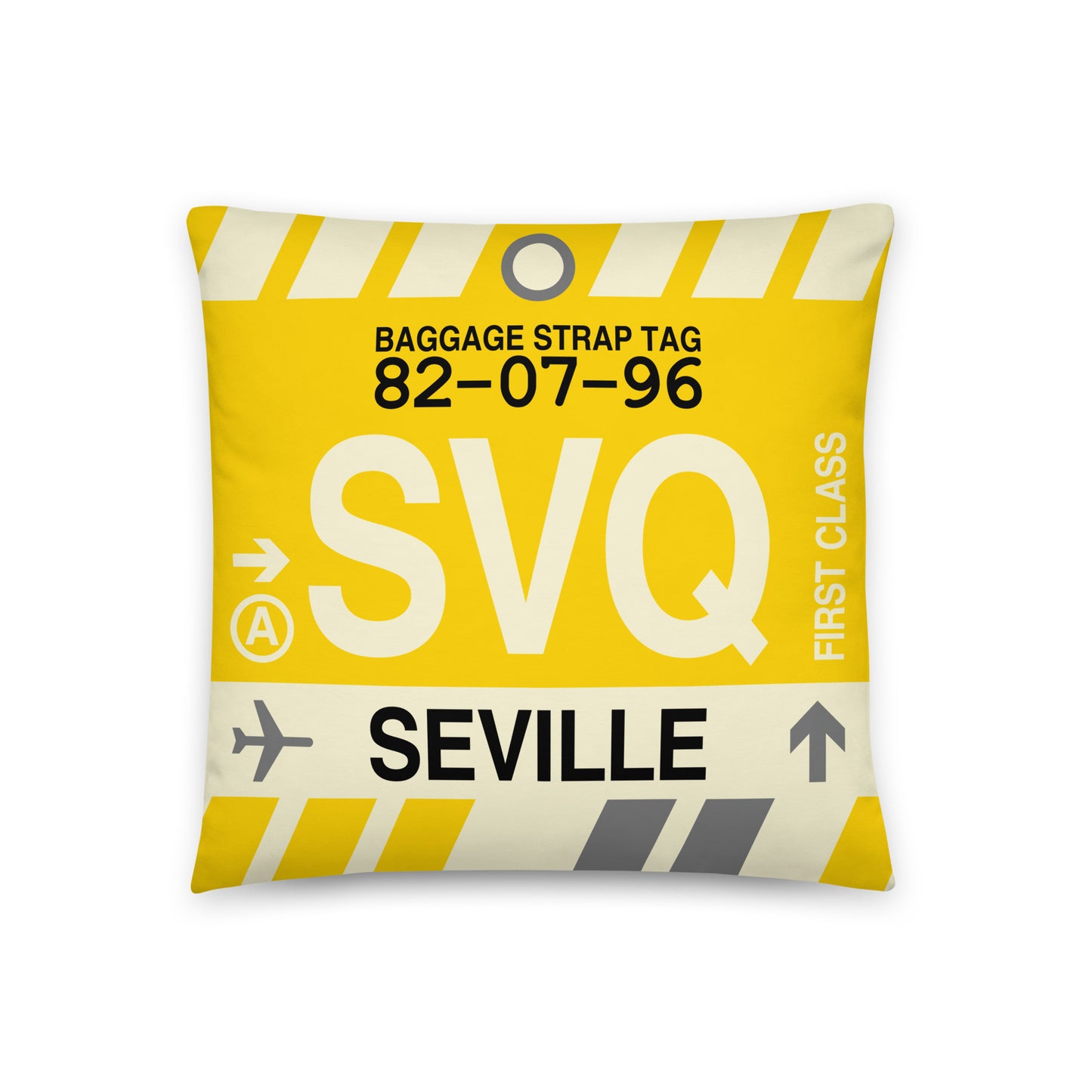 Travel-Themed Throw Pillow • SVQ Seville • YHM Designs - Image 01