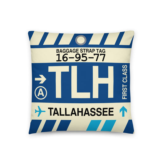 Travel Gift Throw Pillow • TLH Tallahassee • YHM Designs - Image 01