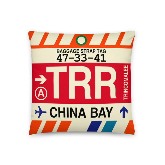 Travel Gift Throw PIllow • TRR China Bay • YHM Designs - Image 01