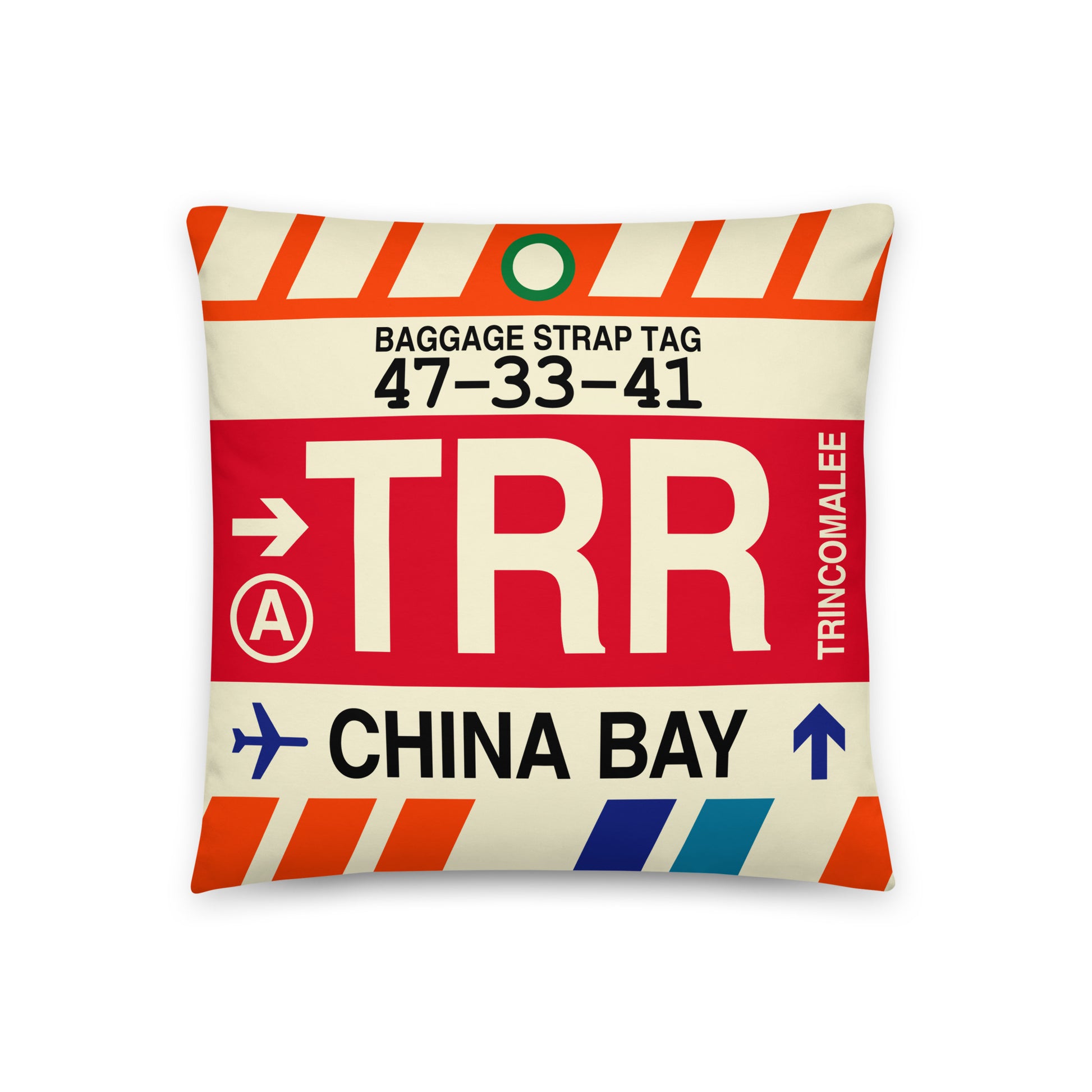 Travel Gift Throw Pillow • TRR China Bay • YHM Designs - Image 01