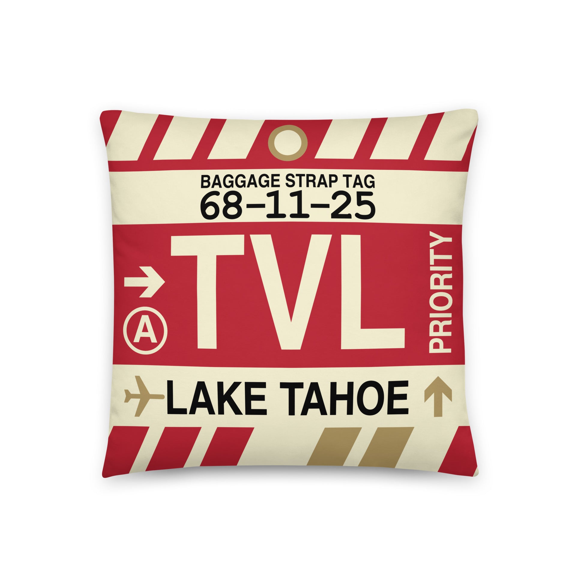Travel Gift Throw PIllow • TVL Lake Tahoe • YHM Designs - Image 01