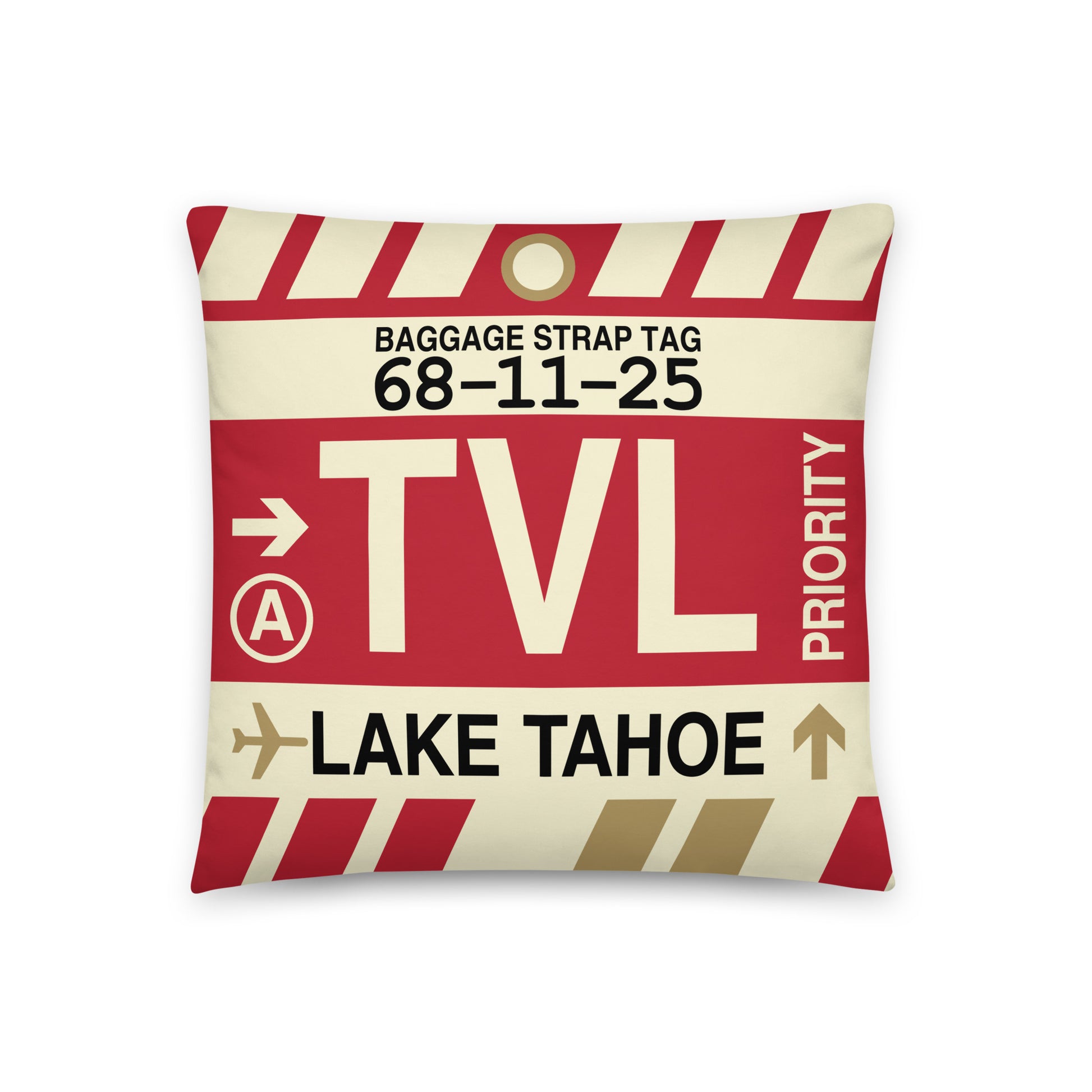 Travel Gift Throw Pillow • TVL Lake Tahoe • YHM Designs - Image 01