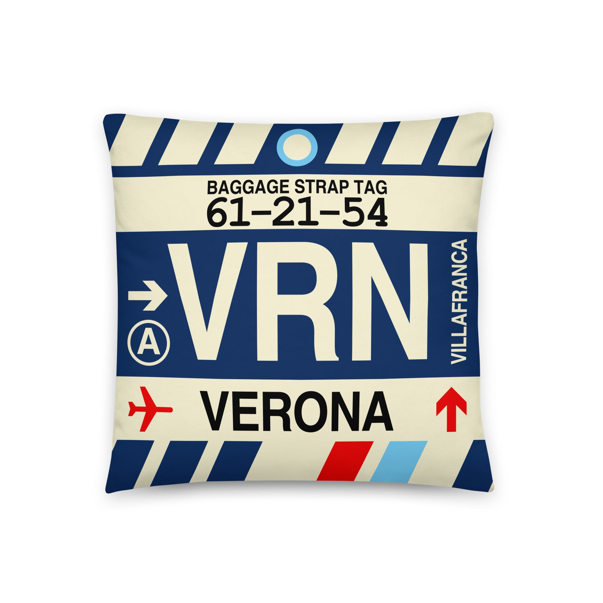 Travel-Themed Throw Pillow • VRN Verona • YHM Designs - Image 01