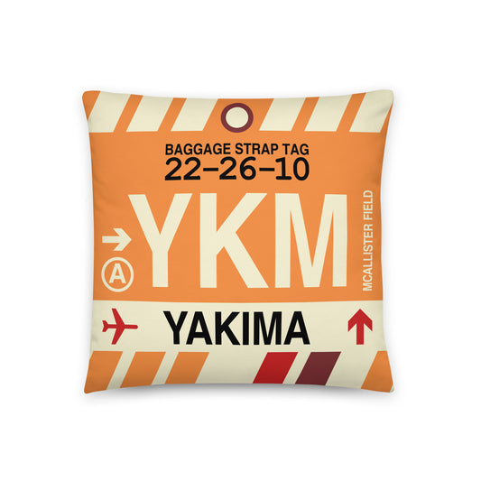 Travel Gift Throw Pillow • YKM Yakima Souvenir • YHM Designs - Image 01