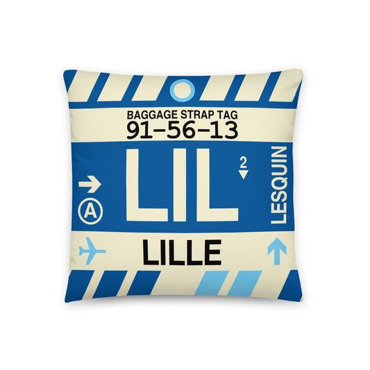 Travel Gift Throw PIllow • LIL Lille • YHM Designs - Image 01