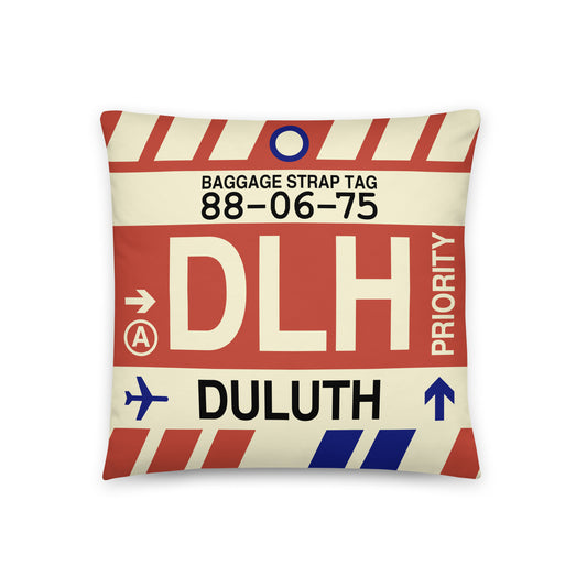 Travel-Themed Throw Pillow • DLH Duluth • YHM Designs - Image 01