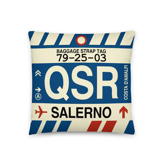 Travel Gift Throw PIllow • QSR Salerno • YHM Designs - Image 01