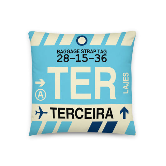 Travel Gift Throw Pillow • TER Terceira • YHM Designs - Image 01
