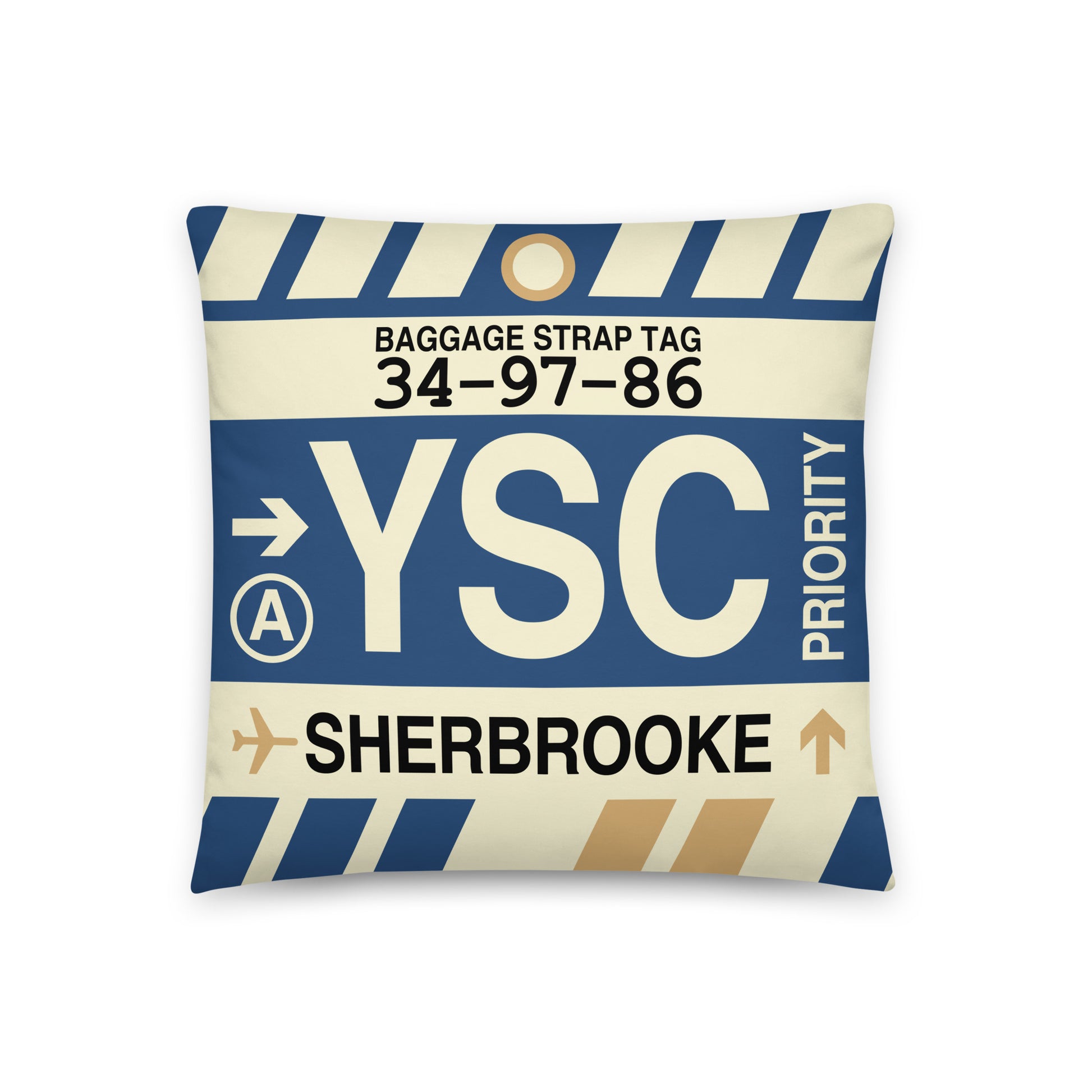 Travel Gift Throw Pillow • YSC Sherbrooke Souvenir • YHM Designs - Image 01