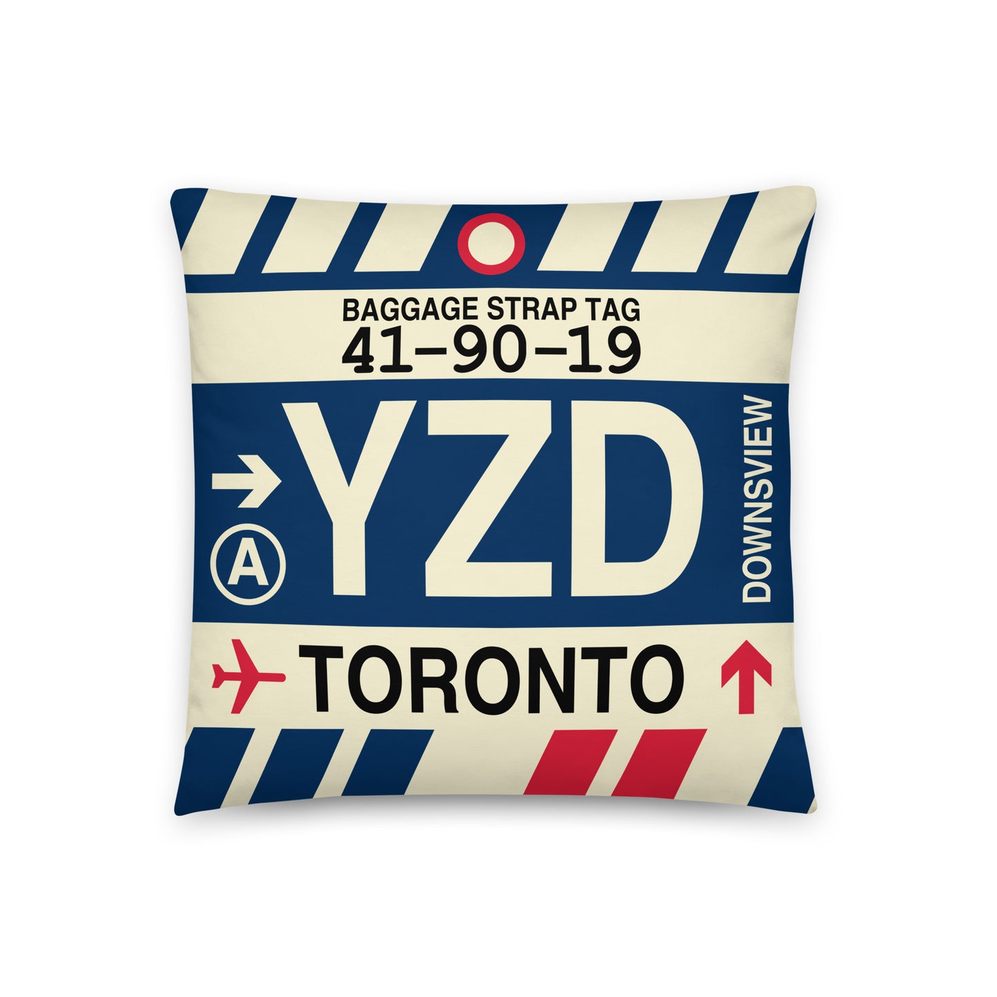 Travel-Themed Throw Pillow • YZD Toronto • YHM Designs - Image 01