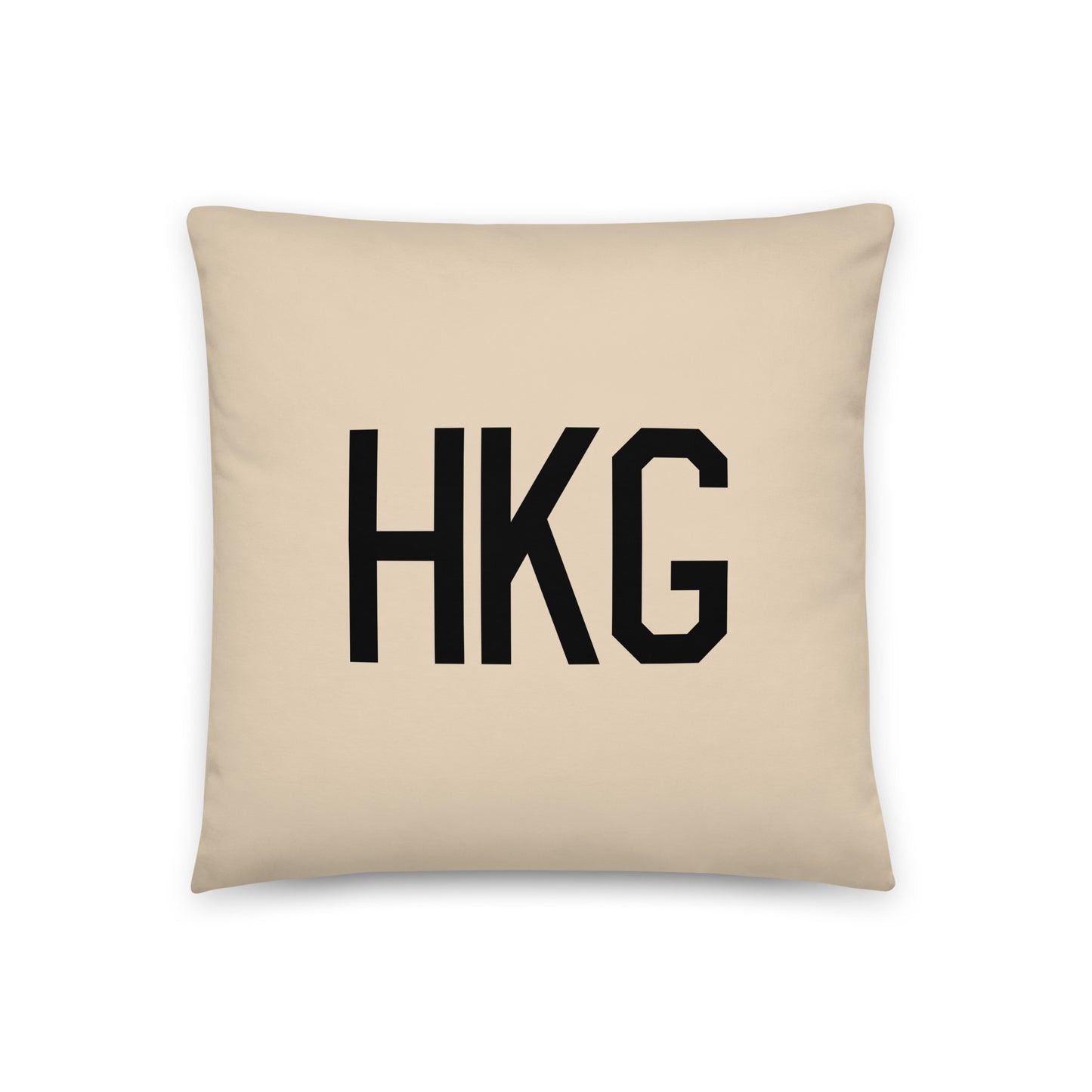 HKG Hong Kong Throw Pillow • Air Force Lettering & Red Buffalo Plaid • YHM Designs - Image 03