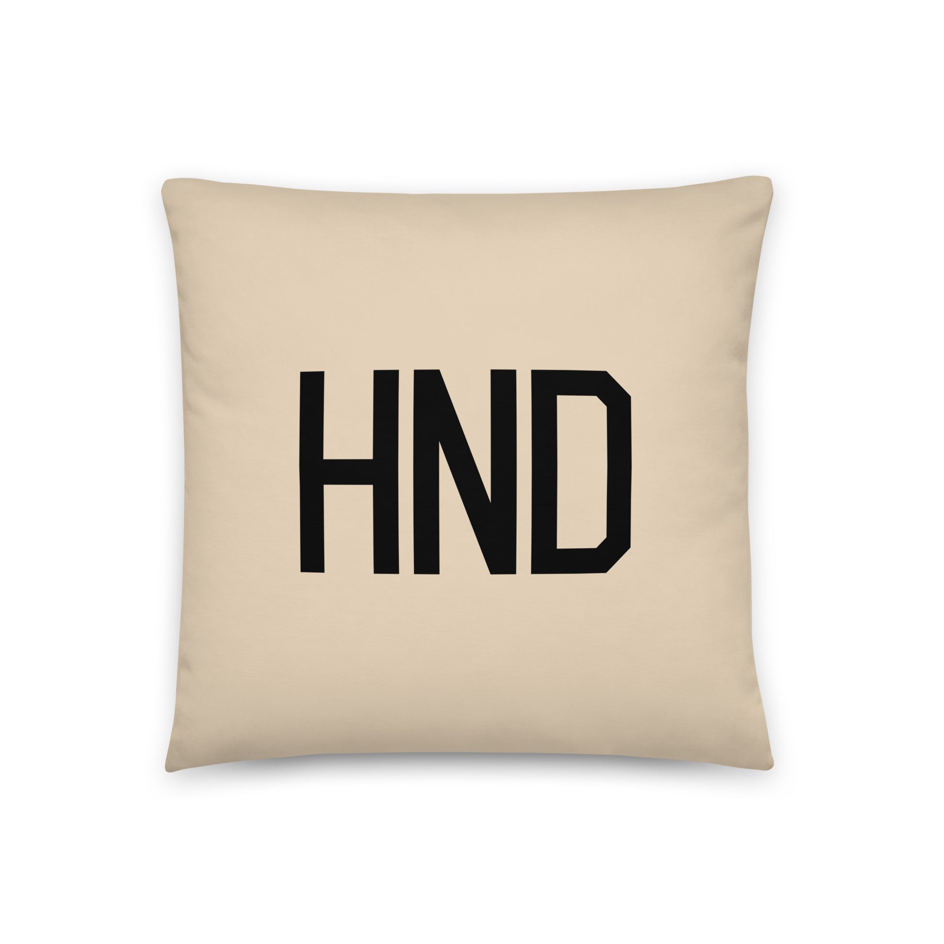 HND Tokyo Throw Pillow • Air Force Lettering & Red Buffalo Plaid • YHM Designs - Image 03