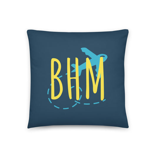 Airplane Throw Pillow • BHM Birmingham • YHM Designs - Image 01