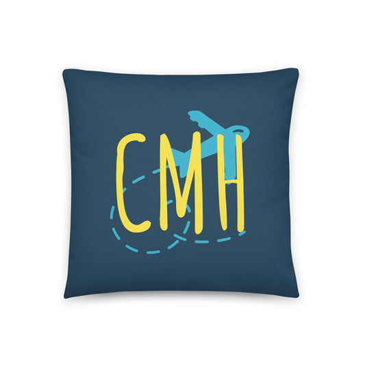 Airplane Throw Pillow • CMH Columbus • YHM Designs - Image 01