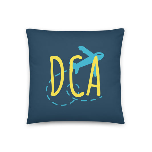 Airplane Throw Pillow • DCA Washington • YHM Designs - Image 01
