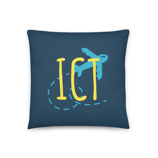 Airplane Throw Pillow • ICT Wichita • YHM Designs - Image 01