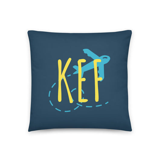 Airplane Throw Pillow • KEF Reykjavik • YHM Designs - Image 01