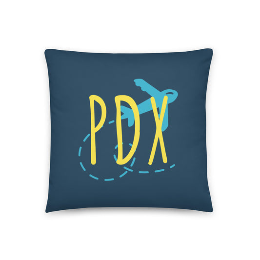 Airplane Throw Pillow • PDX Portland • YHM Designs - Image 01