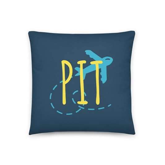 Airplane Throw Pillow • PIT Pittsburgh • YHM Designs - Image 01