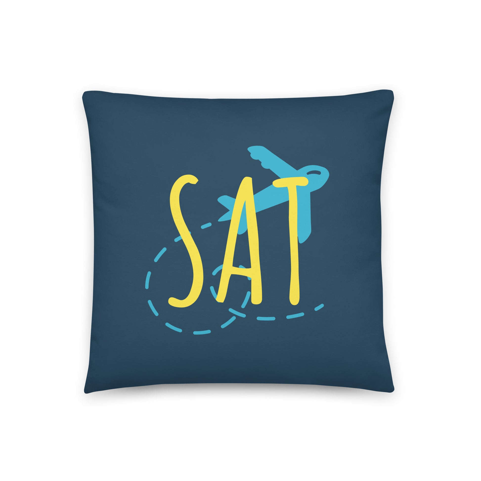 Airplane Throw Pillow • SAT San Antonio • YHM Designs - Image 01