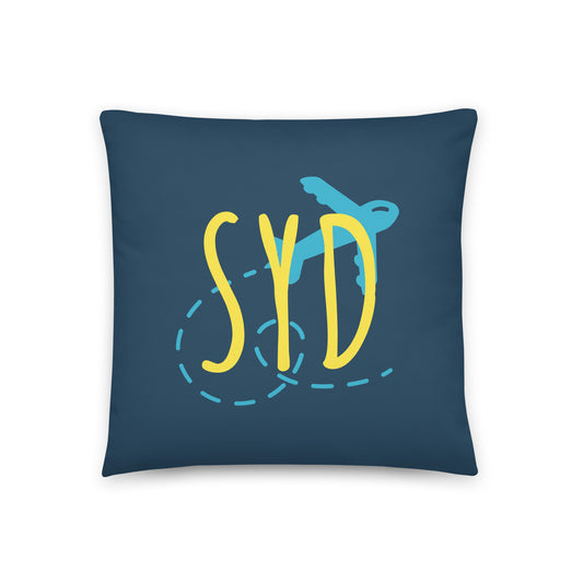Airplane Throw Pillow • SYD Sydney • YHM Designs - Image 01