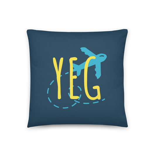 Airplane Throw Pillow • YEG Edmonton • YHM Designs - Image 01