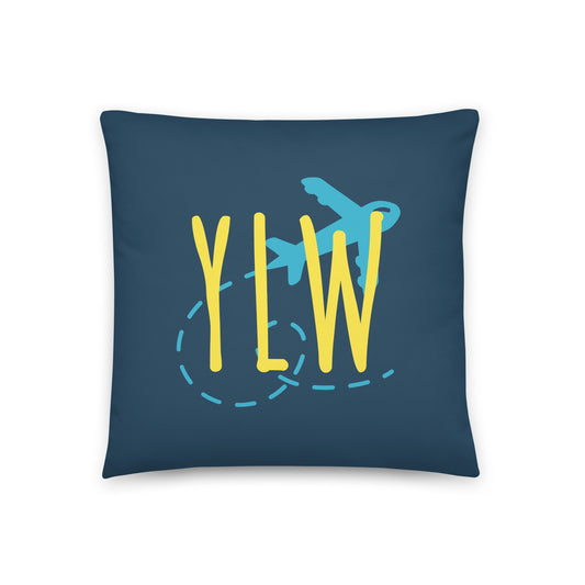 Airplane Throw Pillow • YLW Kelowna • YHM Designs - Image 01
