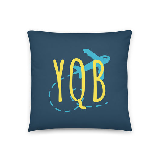 Airplane Throw Pillow • YQB Quebec City • YHM Designs - Image 01