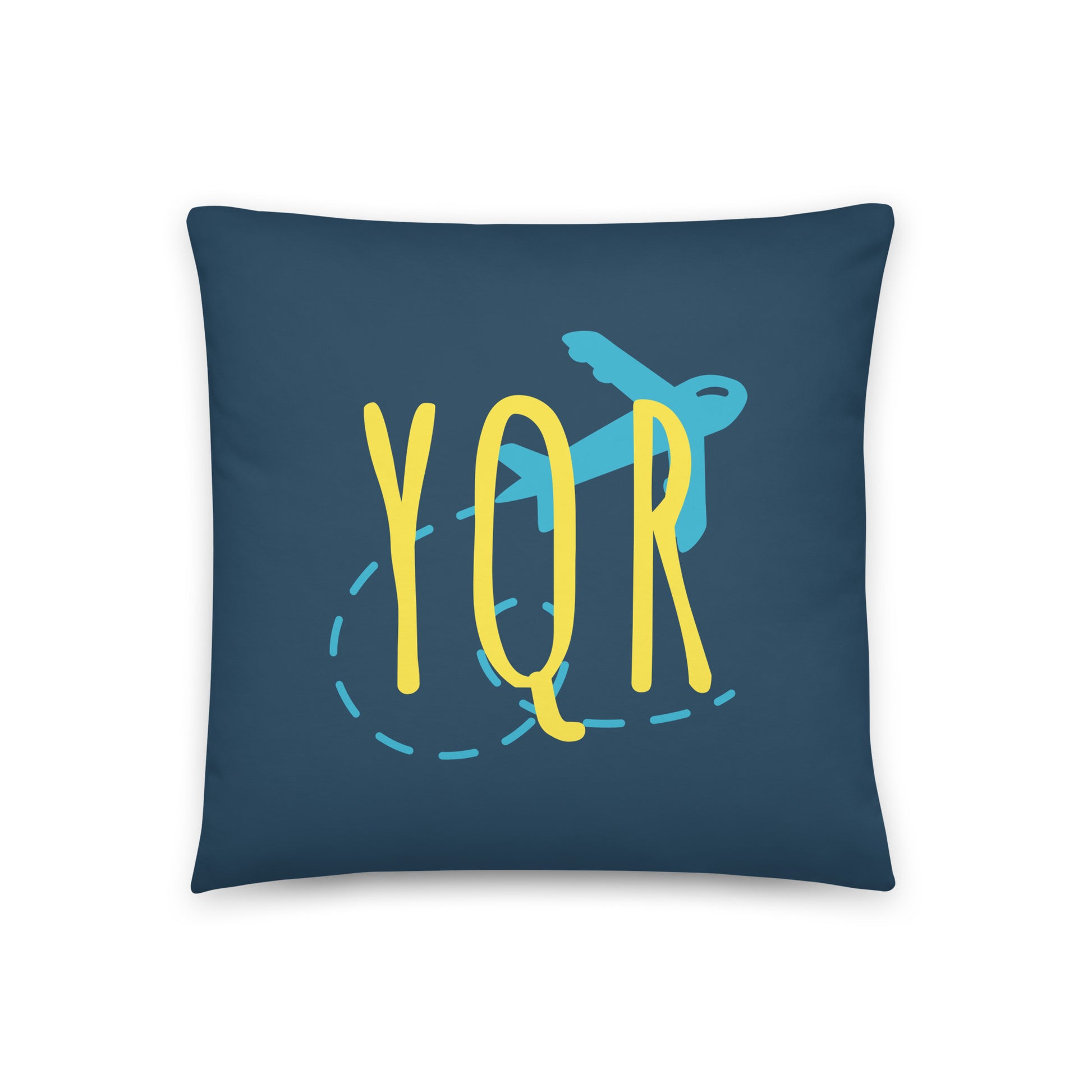 Airplane Throw Pillow • YQR Regina • YHM Designs - Image 01