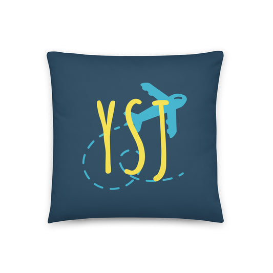 Airplane Throw Pillow • YSJ Saint John • YHM Designs - Image 01