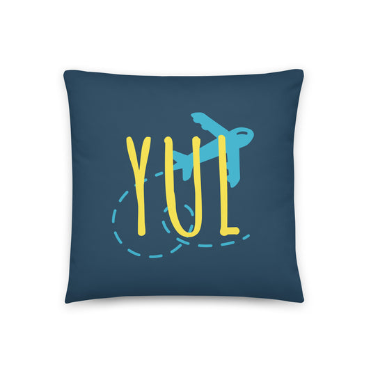 Airplane Throw Pillow • YUL Montreal • YHM Designs - Image 01
